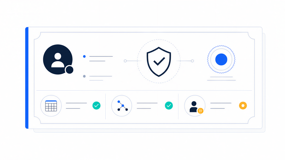 Governance certificate verifying an agent's approved actions and compliance status